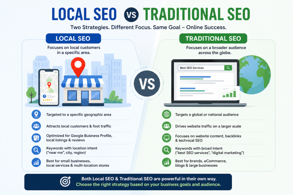 Local SEO vs Tranditional SEO